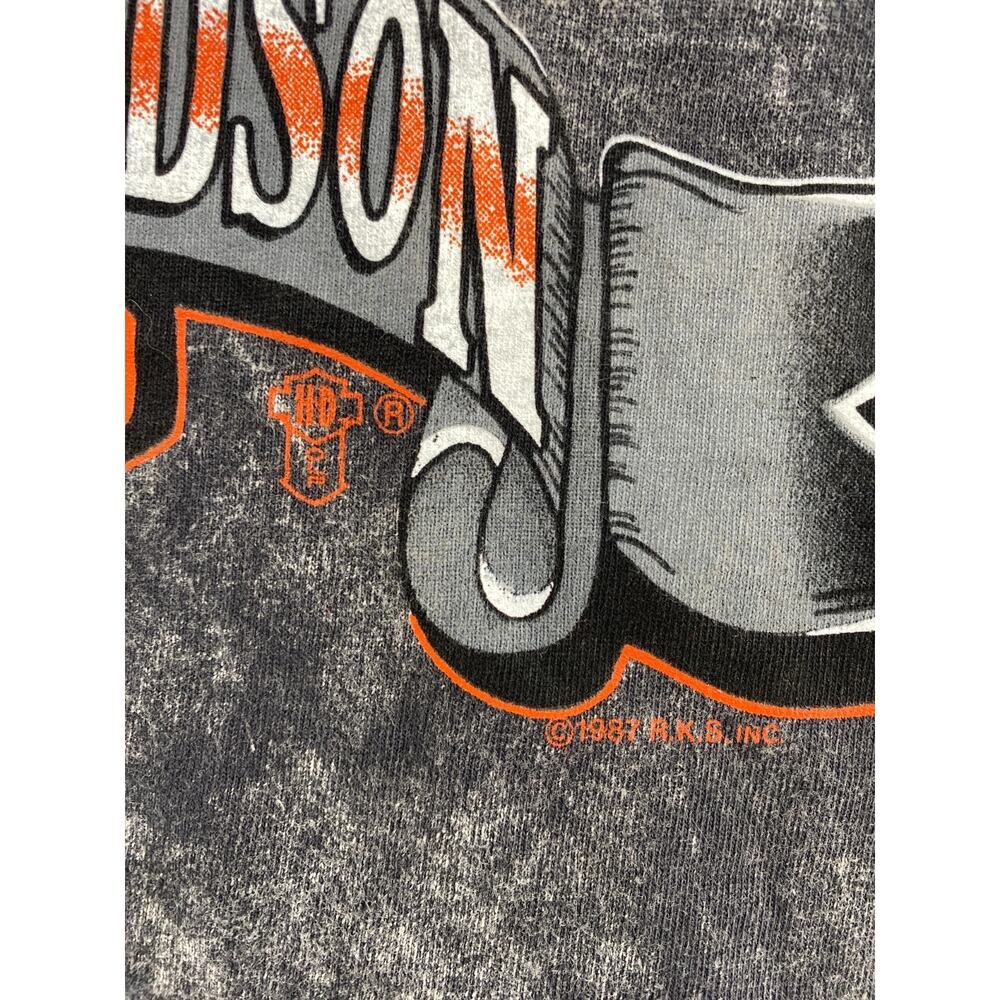 Vintage 1987 Harley Davidson Acid Wash Tank Top Hawaii Waikiki Maui USA Large - Picture 3 of 7